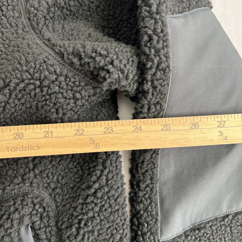 Legends Sherpa Jacket Mens Large Black Full Zip Fleece Outdoors Elbow Patch - Picture 6 of 12